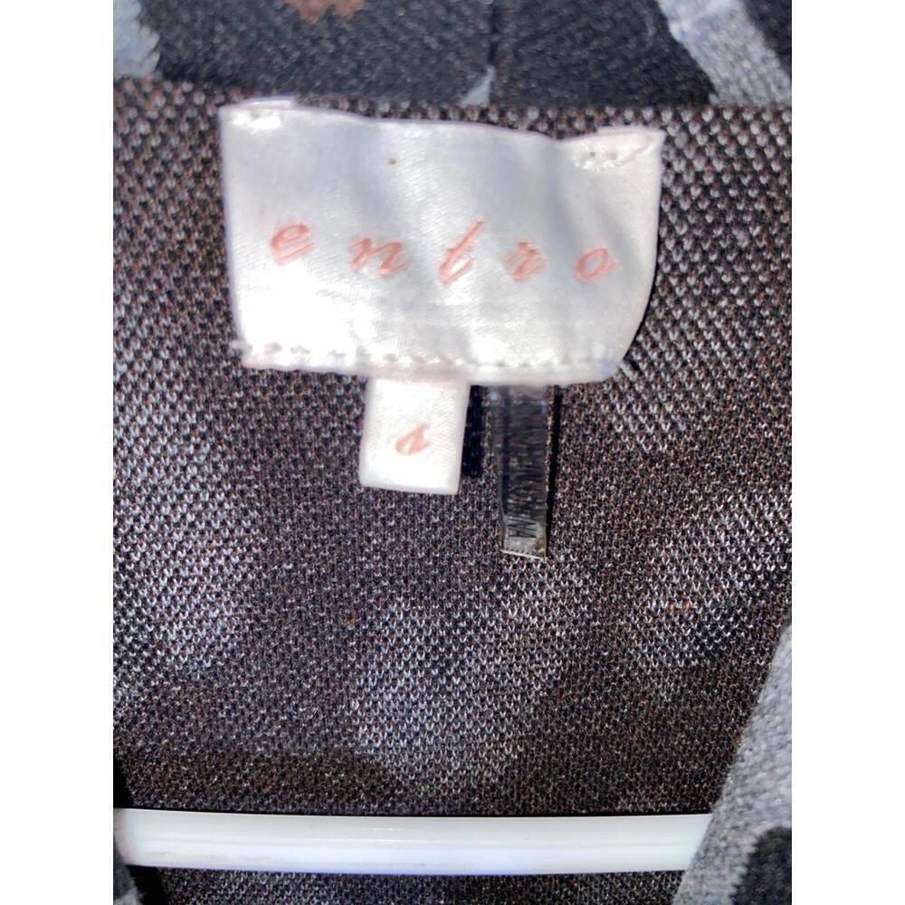 Entro Gray Cheetah Print Jacket Size Small Belted - Picture 3 of 9
